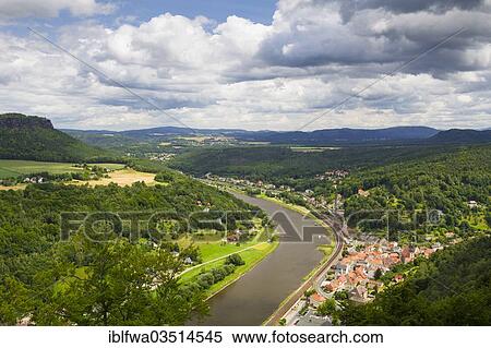 "View from Koenigstein Fortress over the town of Koenigstein on the Elbe River, Konigstein, Saxon Switzerland region, Saxony, Germany, Europe" View Large Photo Image Stock Photography - "View from Koenigstein Fortress over the town of Koenigstein on the Elbe River, Konigstein, Saxon Switzerland region, Saxony, Germany, Europe". Fotosearch