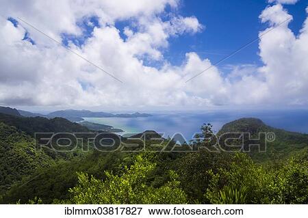 Stock Photo - "View from Mission Lodge Lookout, Morne Blanc, Mahe, Seychelles, Africa". Fotosearch