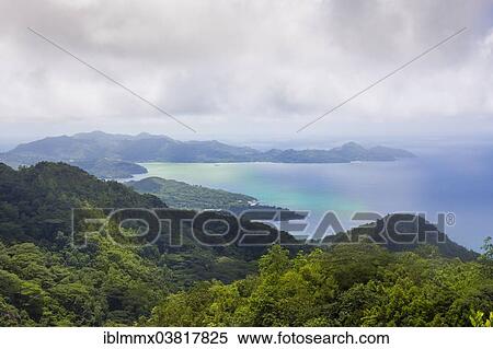 Stock Photography - "View from Mission Lodge Lookout, Morne Blanc, Mahe, Seychelles, Africa". Fotosearch