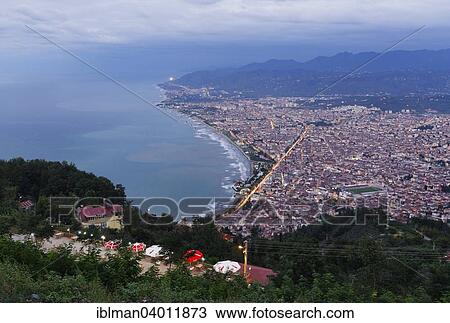 Stock Image - "View from Mount Boztepe, Ordu, Black Sea, Black Sea Region, Turkey, Asia". Fotosearch