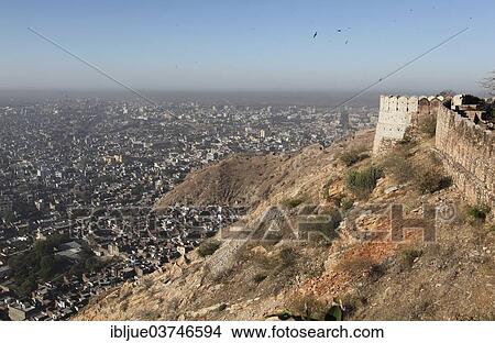 "View from Nahargarh Fort on the city, Jaipur, Rajasthan, India, Asia" View Large Photo Image Picture - "View from Nahargarh Fort on the city, Jaipur, Rajasthan, India, Asia". Fotosearch