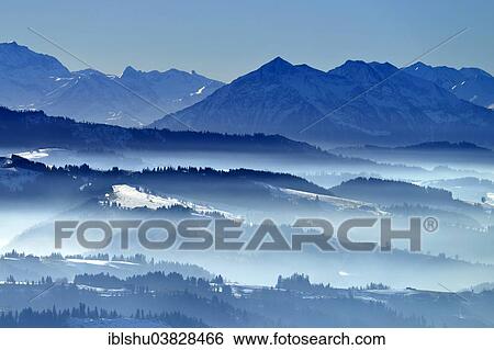 "View from Napf mountain onto the Bernese Alps, Niesen mountain at the back, Canton of Bern, Switzerland, Europe" View Large Photo Image Stock Photograph - "View from Napf mountain onto the Bernese Alps, Niesen mountain at the back, Canton of Bern, Switzerland, Europe". Fotosearch
