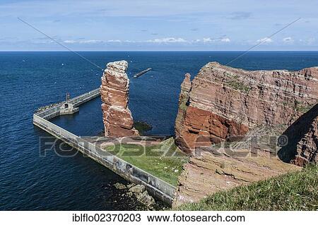 "View from Oberland, the Upper Land, towards Lange Anna or Tall Anna, island of Heligoland, Schleswig-Holstein, Germany, Europe" View Large Photo Image Stock Image - "View from Oberland, the Upper Land, towards Lange Anna or Tall Anna, island of Heligoland, Schleswig-Holstein, Germany, Europe". Fotosearch