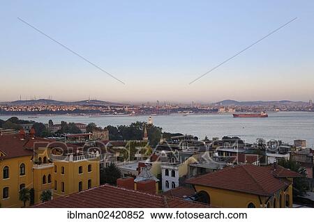 View from Old City Sultanahmet across Bosphorus towards the Asian side with Uskudar and Kadikoy, Istanbul, Turkey, Europe, Asia View Large Photo Image Stock Image - View from Old City Sultanahmet across Bosphorus towards the Asian side with Uskudar and Kadikoy, Istanbul, Turkey, Europe, Asia. Fotosearch