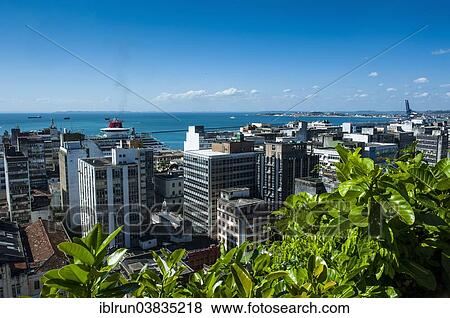 Stock Photo - "View from Pelourinho over the lower part of the historic town, Salvador da Bahia, Brazil, South America". Fotosearch