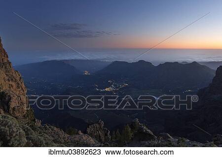 "View from Pico de las Nieves into the valley, La Culata, Risco Blanco, Gran Canaria, Canary Islands, Spain, Europe" View Large Photo Image Stock Image - "View from Pico de las Nieves into the valley, La Culata, Risco Blanco, Gran Canaria, Canary Islands, Spain, Europe". Fotosearch