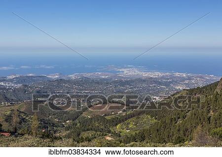 "View from Pico de las Nieves towards Las Palmas, Gran Canaria, Canary Islands, Spain, Europe" View Large Photo Image Picture - "View from Pico de las Nieves towards Las Palmas, Gran Canaria, Canary Islands, Spain, Europe". Fotosearch
