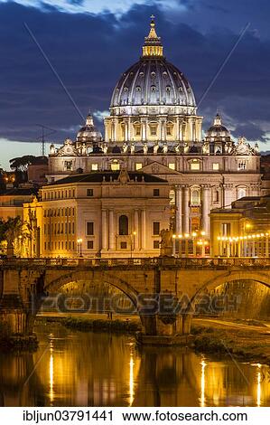 "View from Ponte Umberto I across the Tiber River to Ponte Sant'Angelo and St. Peter's Basilica, Basilica di San Pietro, Rome, Lazio, Italy, Europe" View Large Photo Image Stock Image - "View from Ponte Umberto I across the Tiber River to Ponte Sant'Angelo and St. Peter's Basilica, Basilica di San Pietro, Rome, Lazio, Italy, Europe". Fotosearch