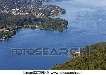 "View from Pyramidenkogel Mountain, Lake Woerth with Krumpendorf, Keutschach am See, Carinthia, Austria, Europe" View Large Photo Image Stock Photo - "View from Pyramidenkogel Mountain, Lake Woerth with Krumpendorf, Keutschach am See, Carinthia, Austria, Europe". Fotosearch