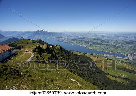 "View from Rigi Cog Railway over Lake Lucerne, Luzern, Canton of Lucerne, Switzerland, Europe" View Large Photo Image Stock Photo - "View from Rigi Cog Railway over Lake Lucerne, Luzern, Canton of Lucerne, Switzerland, Europe". Fotosearch