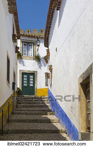 View from Rua Direita, Castelo de Obidos, Obidos Castle, Obidos, Leiria District, Pinhal Litoral, Portugal, Europe View Large Photo Image Stock Image - View from Rua Direita, Castelo de Obidos, Obidos Castle, Obidos, Leiria District, Pinhal Litoral, Portugal, Europe. Fotosearch