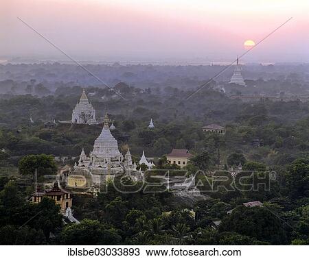 "View from Sagaing Hill over pagodas at sunset, Sagaing, Sagaing-Division, Myanmar, Burma, Asia" View Large Photo Image Stock Image - "View from Sagaing Hill over pagodas at sunset, Sagaing, Sagaing-Division, Myanmar, Burma, Asia". Fotosearch