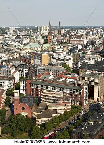 "View from St. Michaelis Church towards the historic town centre, Hamburg, Germany, Europe" View Large Photo Image Stock Photo - "View from St. Michaelis Church towards the historic town centre, Hamburg, Germany, Europe". Fotosearch