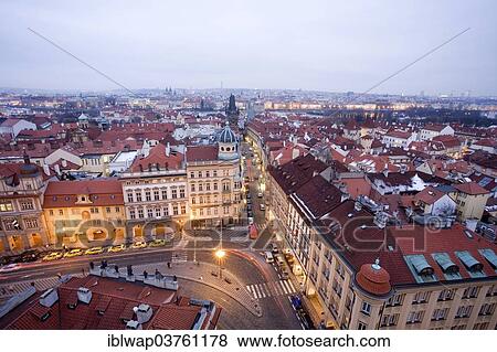 Stock Photo - "View from St. Nicholas Church, Prague, Czech Republic, Europe". Fotosearch