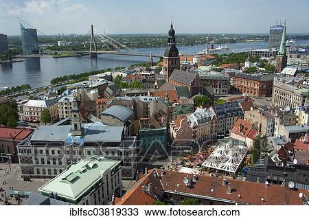 "View from St. Peter's Church, Riga, Latvia, Baltic States, Europe" View Large Photo Image Stock Image - "View from St. Peter's Church, Riga, Latvia, Baltic States, Europe". Fotosearch