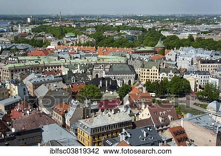 "View from St. Peter's Church, Riga, Latvia, Baltic States, Europe" View Large Photo Image Stock Image - "View from St. Peter's Church, Riga, Latvia, Baltic States, Europe". Fotosearch