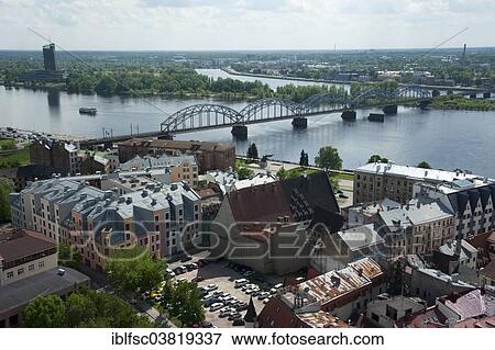 "View from St. Peter's Church, Riga, Latvia, Baltic States, Europe" View Large Photo Image Stock Photo - "View from St. Peter's Church, Riga, Latvia, Baltic States, Europe". Fotosearch