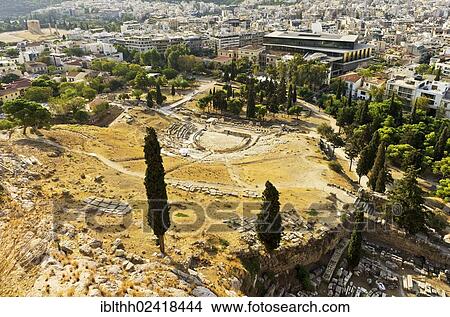 View from the Acropolis over an excavation site and the city of Athens, Greece, Europe View Large Photo Image Picture - View from the Acropolis over an excavation site and the city of Athens, Greece, Europe. Fotosearch