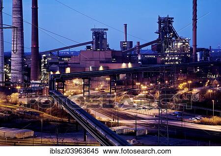 "View from the Alsumer Berg hill, ThyssenKrupp Steel plant site Hamborn, Schwelgern, coke oven and blast furnace plant, Duisburg, North Rhine-Westphalia, Germany, Europe" View Large Photo Image Stock Photography - "View from the Alsumer Berg hill, ThyssenKrupp Steel plant site Hamborn, Schwelgern, coke oven and blast furnace plant, Duisburg, North Rhine-Westphalia, Germany, Europe". Fotosearch