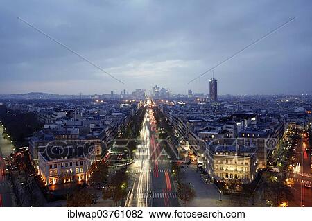 "View from the Arc de Triomphe on the Avenue Charles de Gaulle, Paris, Ile-de-France, France, Europe" View Large Photo Image Stock Image - "View from the Arc de Triomphe on the Avenue Charles de Gaulle, Paris, Ile-de-France, France, Europe". Fotosearch