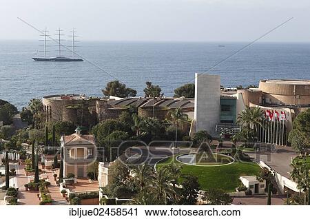 "View from the balcony of the Monte Carlo Bay Hotel & Resort over the garden and Jimmy'z Night Club towards the sea with the large yacht Maltese Falcon, Principality of Monaco, Cote d'Azur, Mediterranean Sea, Europe" View Large Photo Image Stock Image - "View from the balcony of the Monte Carlo Bay Hotel & Resort over the garden and Jimmy'z Night Club towards the sea with the large yacht Maltese Falcon, Principality of Monaco, Cote d'Azur, Mediterranean Sea, Europe". Fotosearch