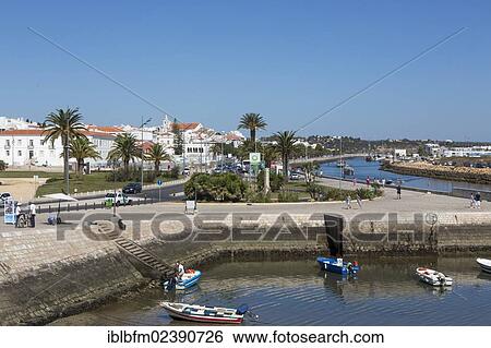 "View from the battlements of the Fortress of Ponta da Bandeira towards the city and the marina, Lagos, Algarve, Portugal, Europe" View Large Photo Image Stock Photograph - "View from the battlements of the Fortress of Ponta da Bandeira towards the city and the marina, Lagos, Algarve, Portugal, Europe". Fotosearch