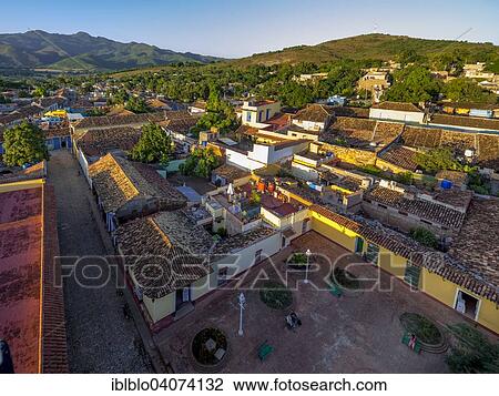 "View from the bell tower of the church Convento de San Francisco de Asis onto the city, Trinidad, Cuba, North America" View Large Photo Image Stock Image - "View from the bell tower of the church Convento de San Francisco de Asis onto the city, Trinidad, Cuba, North America". Fotosearch