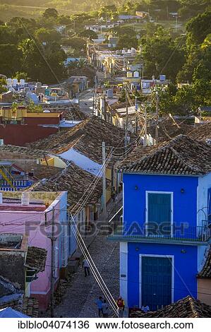 "View from the bell tower of the church Convento de San Francisco de Asis onto the city, Trinidad, Cuba, North America" View Large Photo Image Stock Photograph - "View from the bell tower of the church Convento de San Francisco de Asis onto the city, Trinidad, Cuba, North America". Fotosearch