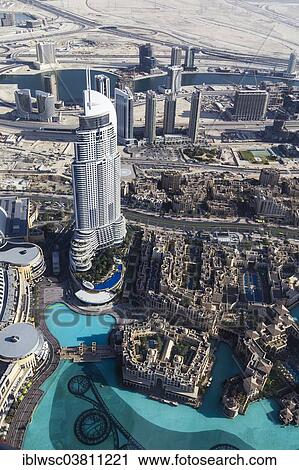 "View from the Burj Khalifa on the Dubai Mall, the Fountain Lake and the The Address Downtown Dubai skyscraper, Dubai, United Arab Emirates, Asia" View Large Photo Image Stock Image - "View from the Burj Khalifa on the Dubai Mall, the Fountain Lake and the The Address Downtown Dubai skyscraper, Dubai, United Arab Emirates, Asia". Fotosearch