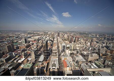 "View from the Carlton Centre over the skyscrapers of downtown and the central business district of Johannesburg, Gauteng, South Africa, Africa" View Large Photo Image Stock Photo - "View from the Carlton Centre over the skyscrapers of downtown and the central business district of Johannesburg, Gauteng, South Africa, Africa". Fotosearch