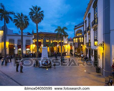 "View from the church Iglesia Matriz de El Salvador onto the Plaza de Espana, Santa Cruz de La Palma, Canary Islands, Spain, Europe" View Large Photo Image Stock Photography - "View from the church Iglesia Matriz de El Salvador onto the Plaza de Espana, Santa Cruz de La Palma, Canary Islands, Spain, Europe". Fotosearch