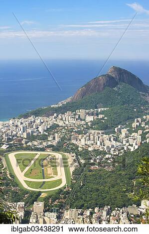"View from the Corcovado over Ipanema, Leblon and the Jockey Club, Ipanema, Leblon, Rio de Janeiro, Rio de Janeiro State, Brazil, South America" View Large Photo Image Stock Image - "View from the Corcovado over Ipanema, Leblon and the Jockey Club, Ipanema, Leblon, Rio de Janeiro, Rio de Janeiro State, Brazil, South America". Fotosearch