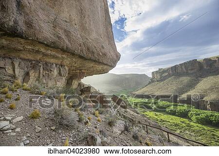 "View from the Cueva de las Manos the valley of the Rio Pinturas, Santa Cruz, Argentina, South America" View Large Photo Image Stock Image - "View from the Cueva de las Manos the valley of the Rio Pinturas, Santa Cruz, Argentina, South America". Fotosearch