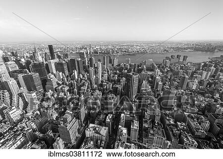 "View from the Empire State Building, Manhattan, New York City, New York, USA" View Large Photo Image Stock Image - "View from the Empire State Building, Manhattan, New York City, New York, USA". Fotosearch