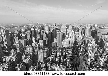 "View from the Empire State Building, Manhattan, New York City, New York, USA" View Large Photo Image Stock Photo - "View from the Empire State Building, Manhattan, New York City, New York, USA". Fotosearch