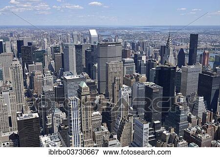Stock Photo - "View from the Empire State Building, Manhattan, New York City, New York, United States, North America". Fotosearch