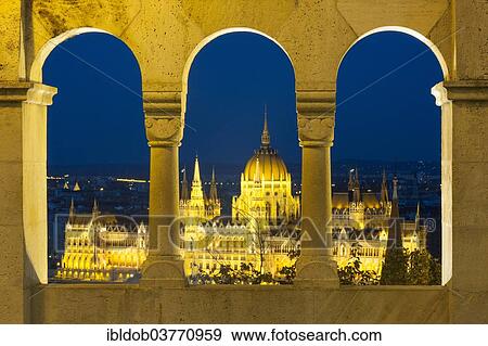 "View from the Fishermen's Bastion on the Parliament, Budapest, Hungary, Europe" View Large Photo Image Stock Photo - "View from the Fishermen's Bastion on the Parliament, Budapest, Hungary, Europe". Fotosearch