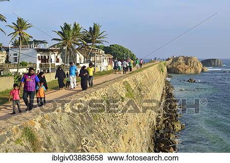 "View from the fortification wall of Flag Rock Bastion, UNESCO World Heritage Site, Galle Fort, Galle, Southern Province, Sri Lanka, Asia" View Large Photo Image Stock Photo - "View from the fortification wall of Flag Rock Bastion, UNESCO World Heritage Site, Galle Fort, Galle, Southern Province, Sri Lanka, Asia". Fotosearch