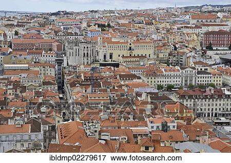 "View from the fortress Castelo de Sao Jorge on the city of Lisbon, Portugal, Europe" View Large Photo Image Stock Photo - "View from the fortress Castelo de Sao Jorge on the city of Lisbon, Portugal, Europe". Fotosearch