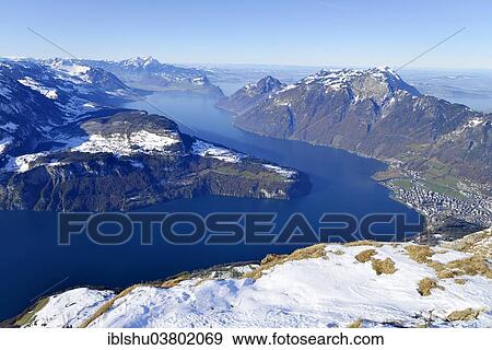 "View from the Fronalpstock on Lake Lucerne with the Rigi and Pilatus in back, Stoos, Morschach, Schwyz, Switzerland, Europe" View Large Photo Image Stock Photo - "View from the Fronalpstock on Lake Lucerne with the Rigi and Pilatus in back, Stoos, Morschach, Schwyz, Switzerland, Europe". Fotosearch