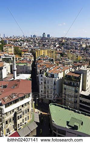 "View from the Galata tower on the city, Istanbul, Turkey, Middle East, Asia" View Large Photo Image Stock Image - "View from the Galata tower on the city, Istanbul, Turkey, Middle East, Asia". Fotosearch