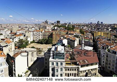 "View from the Galata tower on the city, Istanbul, Turkey, Middle East, Asia" View Large Photo Image Stock Photo - "View from the Galata tower on the city, Istanbul, Turkey, Middle East, Asia". Fotosearch
