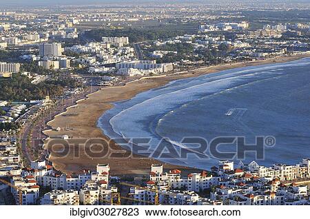 "View from the Kasbah over the bay, the beach and the city, Kasbah, Agadir, Souss-Massa-Draa region, Morocco, Africa" View Large Photo Image Stock Image - "View from the Kasbah over the bay, the beach and the city, Kasbah, Agadir, Souss-Massa-Draa region, Morocco, Africa". Fotosearch