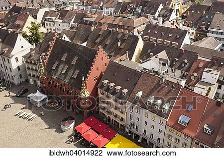 "View from the Munsterturm tower onto the Cathedral Square, Freiburg im Breisgau, Breisgau, Baden-Wurttemberg, Germany, Europe" View Large Photo Image Stock Image - "View from the Munsterturm tower onto the Cathedral Square, Freiburg im Breisgau, Breisgau, Baden-Wurttemberg, Germany, Europe". Fotosearch
