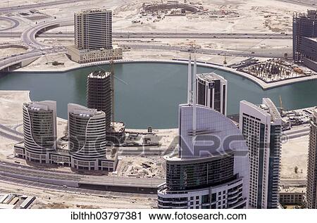 "View from the observation deck of Burj Khalifa, Downtown Dubai, Dubai, United Arab Emirates, Asia" View Large Photo Image Stock Image - "View from the observation deck of Burj Khalifa, Downtown Dubai, Dubai, United Arab Emirates, Asia". Fotosearch
