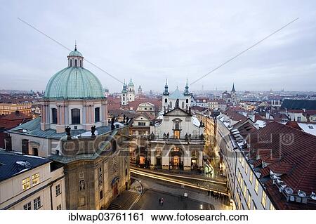 "View from the Old Town Bridge Tower on the Church of St. Francis Seraph, Prague, Czech Republic, Europe" View Large Photo Image Stock Image - "View from the Old Town Bridge Tower on the Church of St. Francis Seraph, Prague, Czech Republic, Europe". Fotosearch