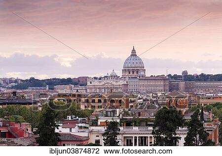 "View from the Pincio of St. Peter's Basilica, Vatican, Rome, Lazio, Italy, Europe" View Large Photo Image Stock Image - "View from the Pincio of St. Peter's Basilica, Vatican, Rome, Lazio, Italy, Europe". Fotosearch