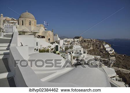 "View from the rim over the rooftops into the Caldera, Oia, Santorini, Cyclades, Greek Islands, Greece, Europe" View Large Photo Image Stock Image - "View from the rim over the rooftops into the Caldera, Oia, Santorini, Cyclades, Greek Islands, Greece, Europe". Fotosearch