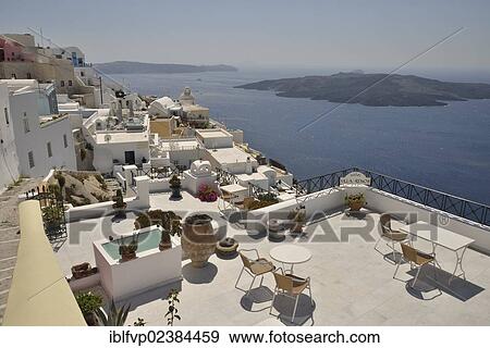 "View from the rim over the rooftops into the Caldera, Oia, Santorini, Cyclades, Greek Islands, Greece, Europe" View Large Photo Image Stock Photo - "View from the rim over the rooftops into the Caldera, Oia, Santorini, Cyclades, Greek Islands, Greece, Europe". Fotosearch