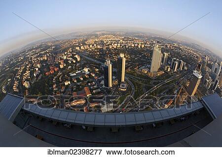 "View from the Sapphire Tower in Levent with views of the Bosphorus, tallest building in Turkey, Istanbul, Turkey, Europe, Asia" View Large Photo Image Stock Photo - "View from the Sapphire Tower in Levent with views of the Bosphorus, tallest building in Turkey, Istanbul, Turkey, Europe, Asia". Fotosearch